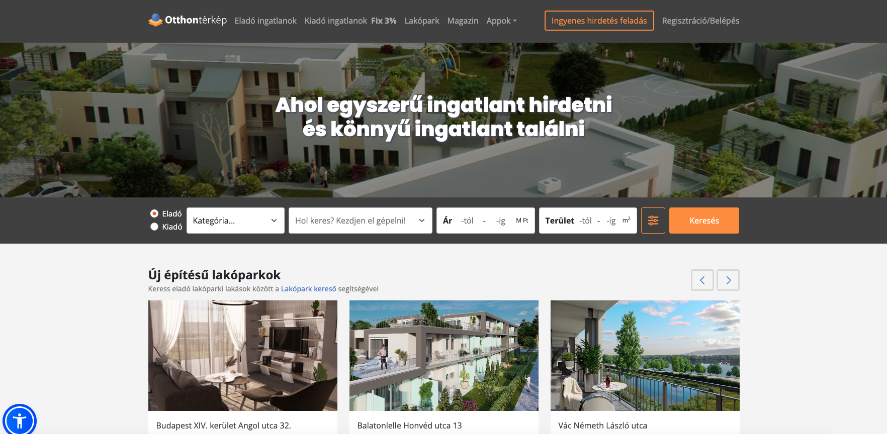 Otthontérkép portál